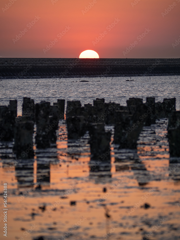 Obraz premium seaside view in sunset time