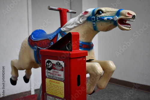 vintage coin operated pony ride photo