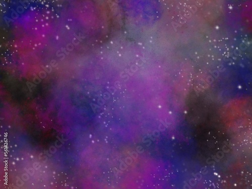 Fototapeta Naklejka Na Ścianę i Meble -  The ultimate in infinite universe science fiction wallpaper elements, Watercolor starry universe