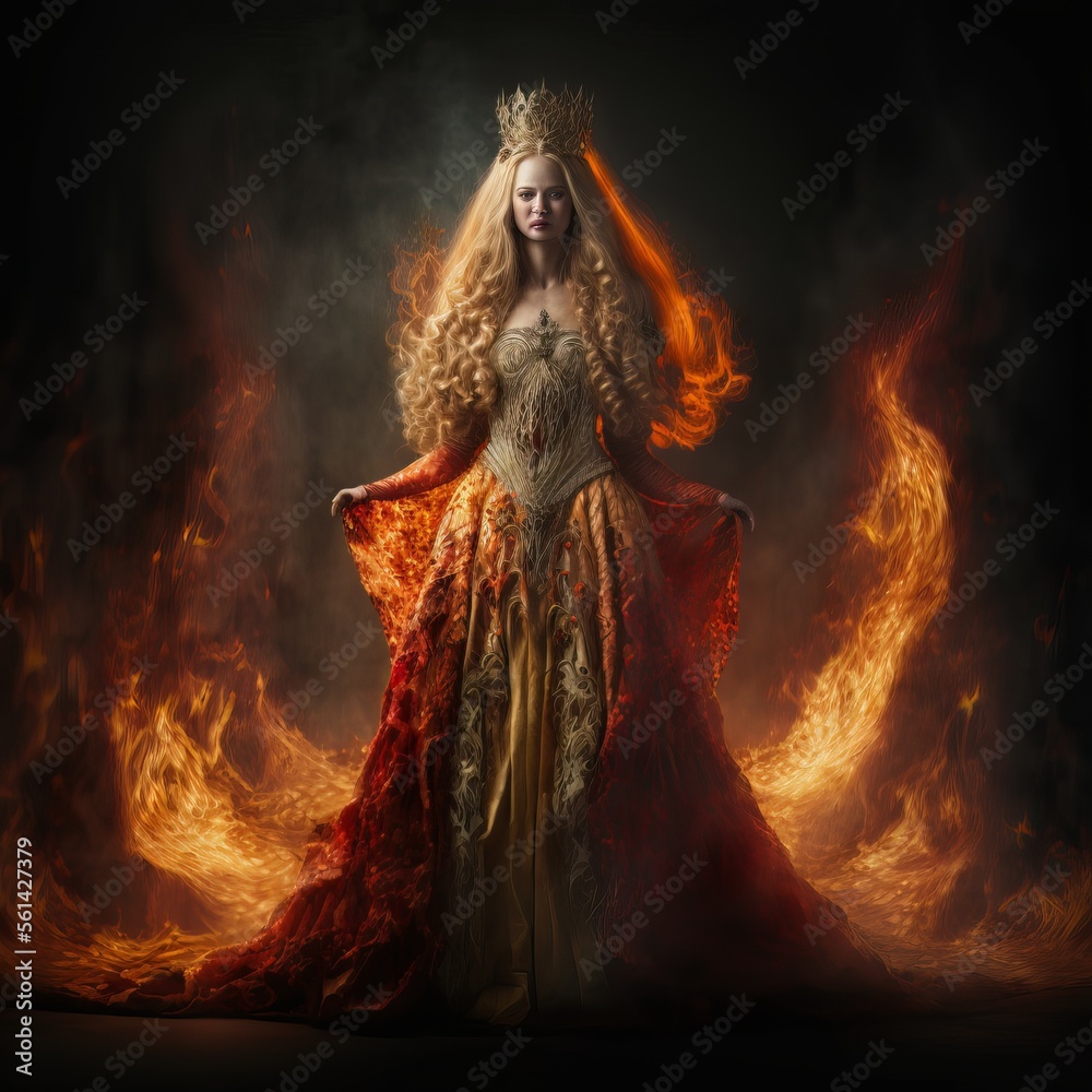 crowned fire fairy queen