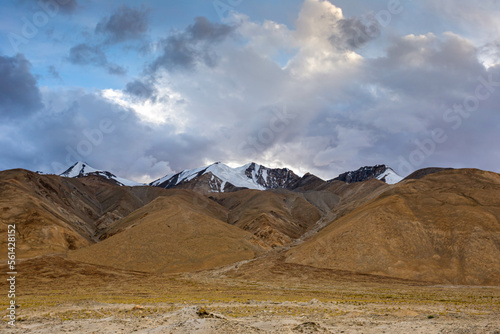 The landscape around Pangong Lake in Ladakh  India