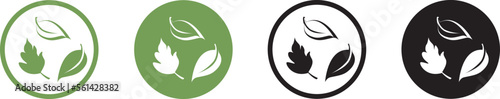 Green recycle icon eco nature concept