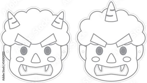 節分の鬼のお面のセット