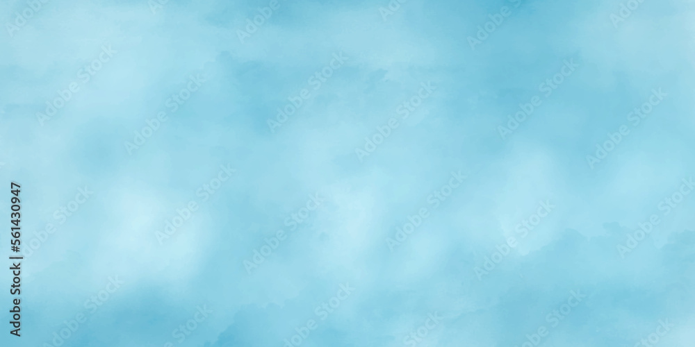 Blue sky with clouds and Abstract watercolor digital art painting for texture background. Abstract blue sky Water color background, Illustration, texture for design.