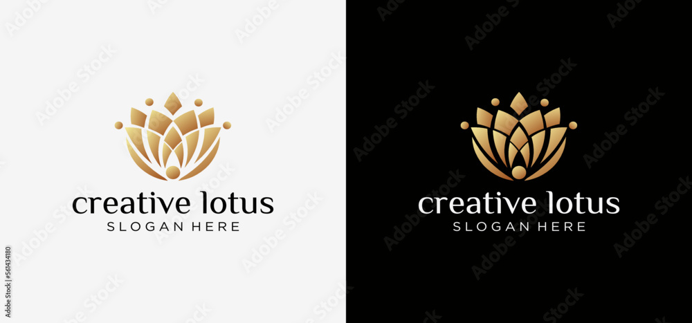 luxury lotus flower logo template,Elegant Lotus Spa Logo Design Vector. luxury lotus flower logo template,Elegant Lotus Spa Logo Design Vector.