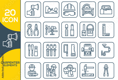 CARPENTER ICON SET DESIGN