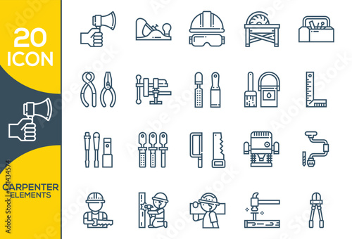 CARPENTER ICON SET DESIGN