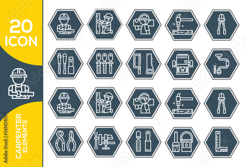 CARPENTER ICON SET DESIGN