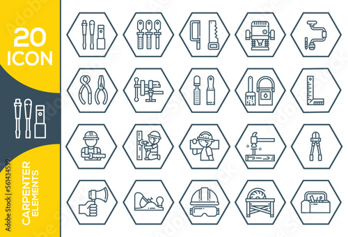 CARPENTER ICON SET DESIGN