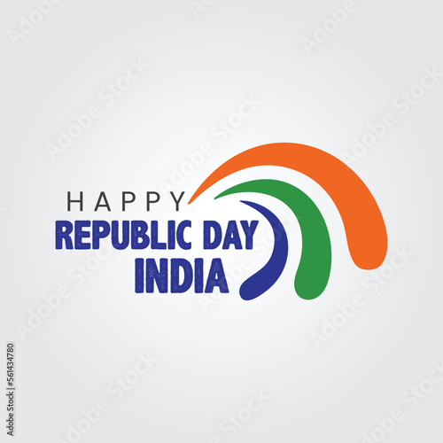Indian Republic Day Celebrations With 26th January Vector Illustration Design