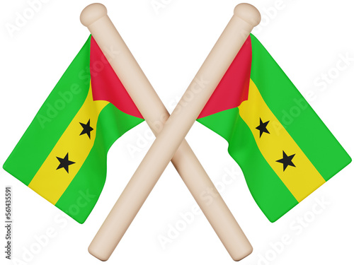 São Tomé and Príncipe Flag 3D Icon