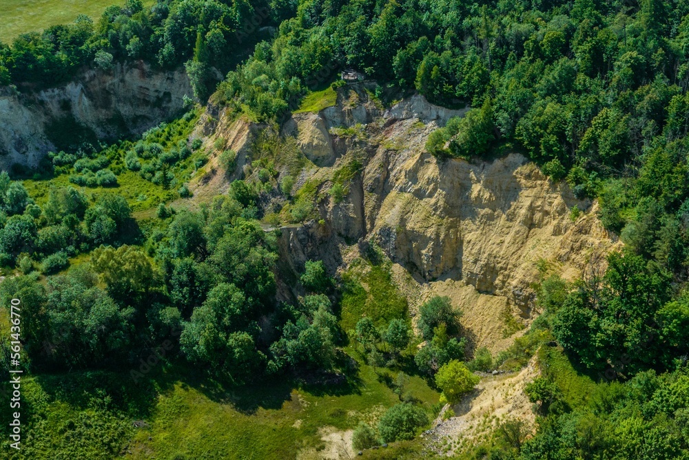 Geopark Ries - der Steinbruch Lindle von oben