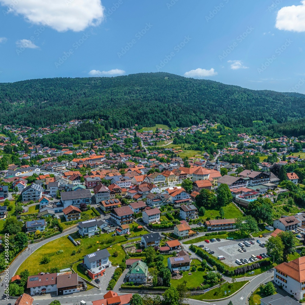 Ausblick auf das Ortszentrum Bodenmais im Bayerischen Wald