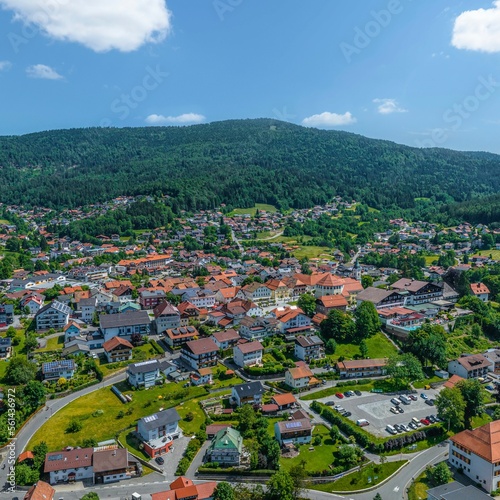 Ausblick auf das Ortszentrum Bodenmais im Bayerischen Wald