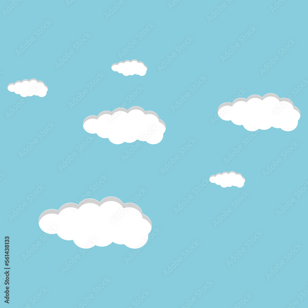 Free vector flat cloud in the sky collection Free vector flat cloud in the sky collection