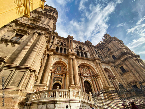 the cathedral in Malaga, Spain