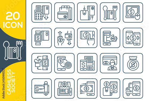 CASHLESS SOCIETY ICON SET DESIGN