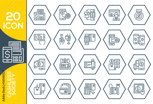 CASHLESS SOCIETY ICON SET DESIGN