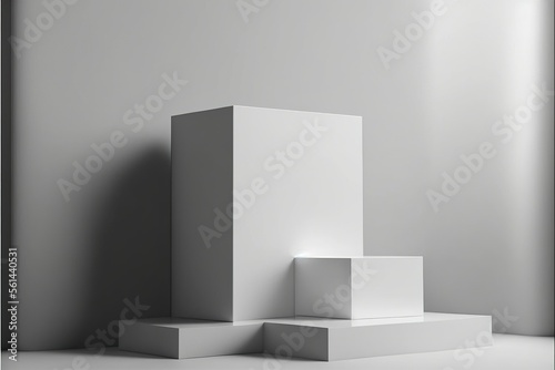 Minimal scene podium abstract background product show with Ai Generated © AKKA