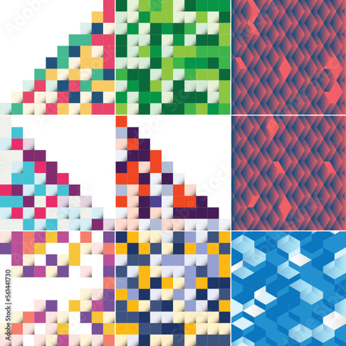 Vector background with an illustration of abstract squares suitable for use as a background design for posters. flyers. covers. and brochures
