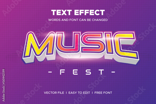 fantasy glow music dance party text effect