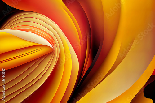 yellow and orange abstract wave wallpaper, orange and yellow wave background