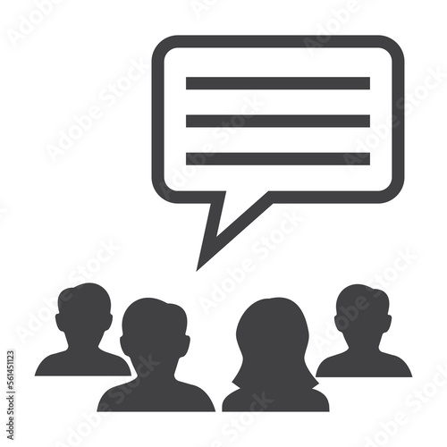 message box, meeting and conversation icon