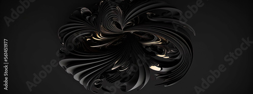 Black abstract wallpaper, black abstract waves background