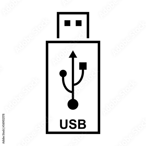 USB icon technology, connect device sign, electronic portable symbol ,vector illustration media