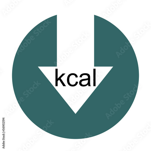 Calories healthy diet icon, nutrition food low sign, kcal zero web vector illustration