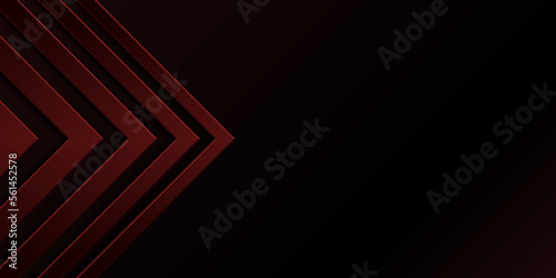 5 layer right angled triangle, red arrowhead. 3D gradient abstract background. Design element for template, card, cover, banner, poster, backdrop, wall. Vector illustration. photo