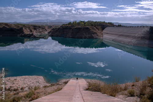 .View over Negratin Water Reservoir in Southern Spain.
