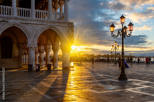 Sunrise on St. Mark's square in Venice, Italy © Mistervlad