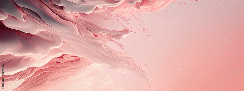 pink pastel abstract wave panoramic wallpaper