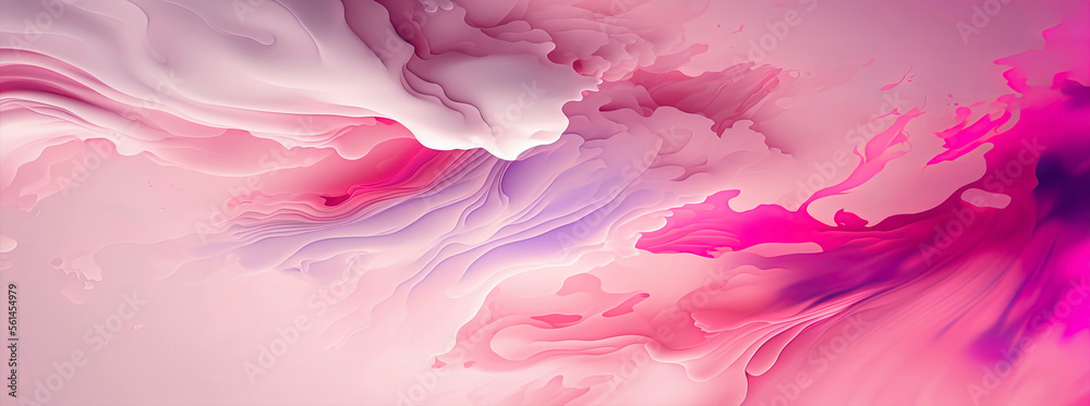Pink abstract wallpaper, panoramic