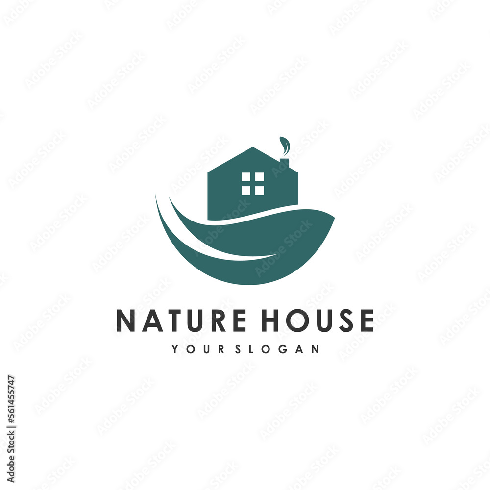 Green building or eco house logo design creative concept Green building or eco house logo design creative concept