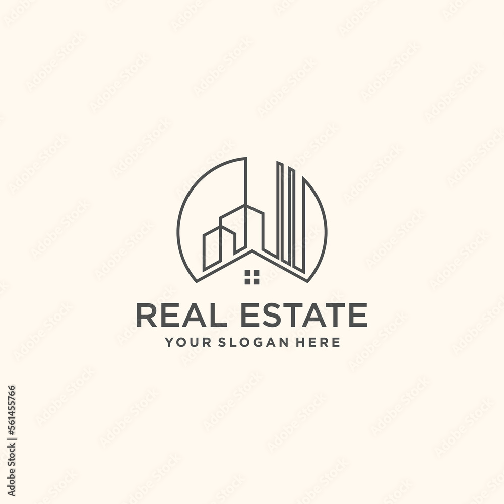 Fototapeta premium Buildng logo design creative concept idea