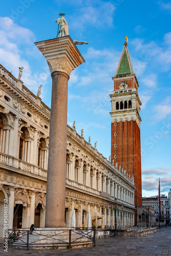Campanile tower on St. Mark's square in Venice, Italy © Mistervlad