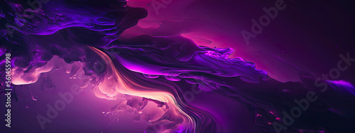 Purple abstract wave wallpaper  panoramic banner with purple color