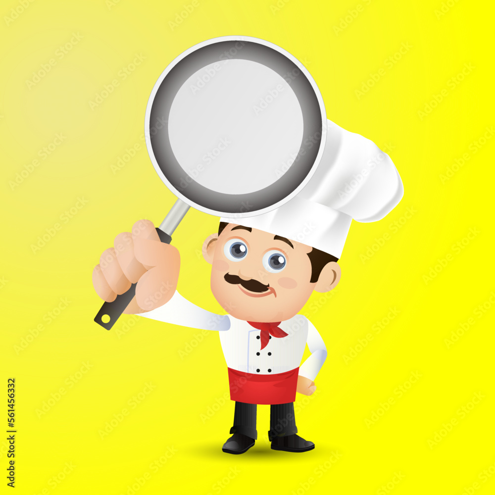 Chef with different poses. vector Chef with different poses. vector