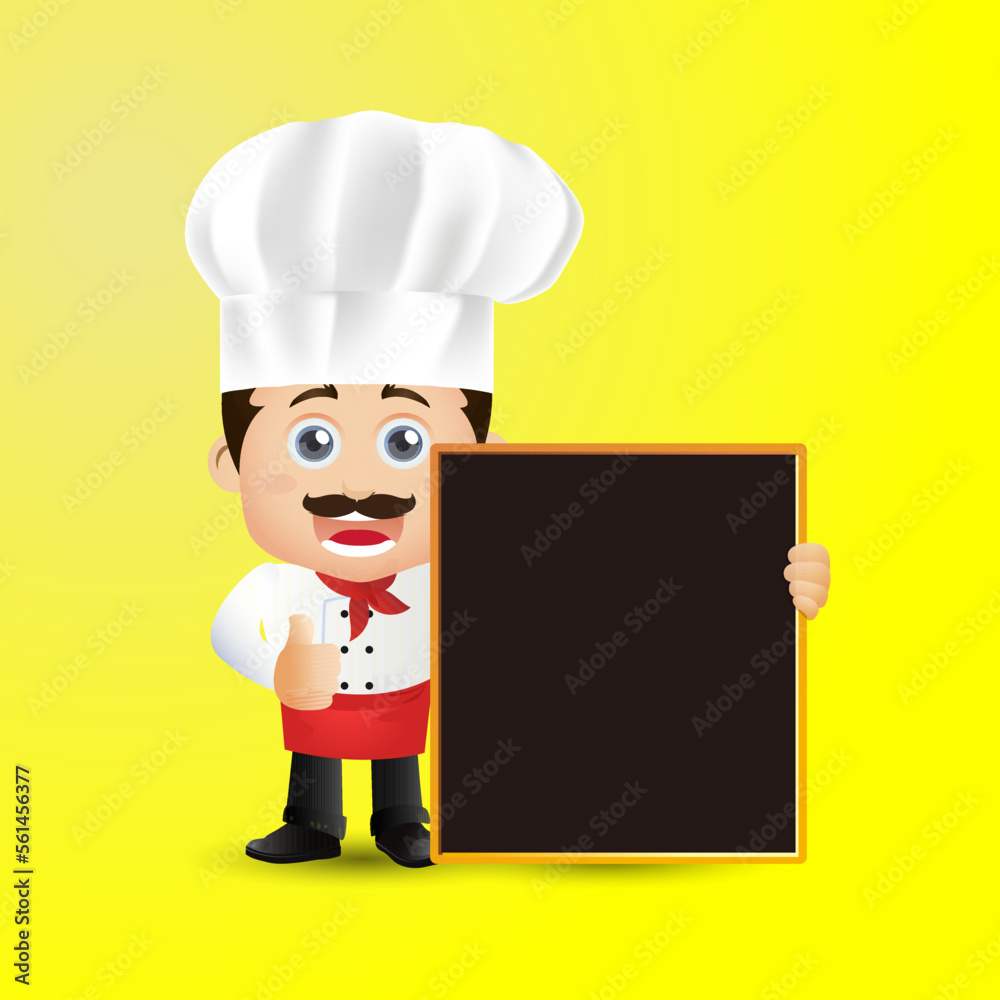 Chef with different poses. vector Chef with different poses. vector