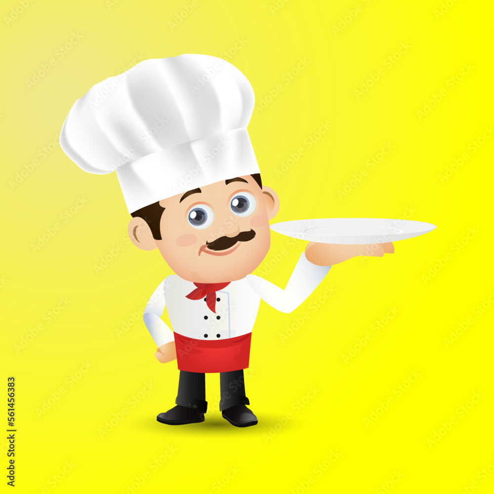 Chef with different poses. vector Chef with different poses. vector
