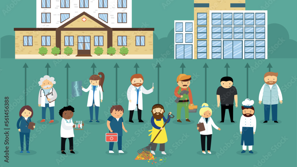 Obraz premium City hospital and all its employees