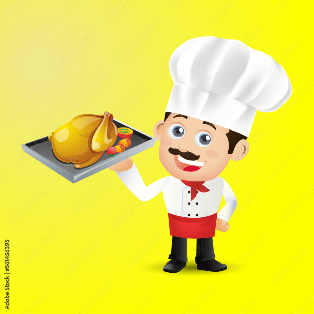 Chef with different poses. vector Chef with different poses. vector