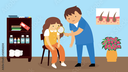 Girl at the appointment with a cosmetologist