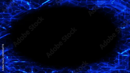 super computer blue sifi with black background