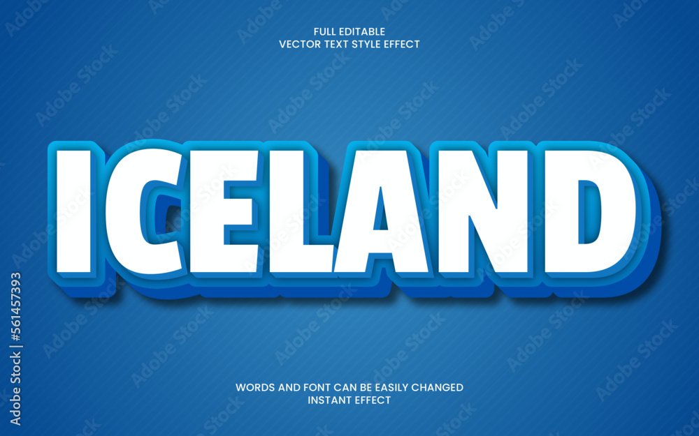 Iceland Text Effect