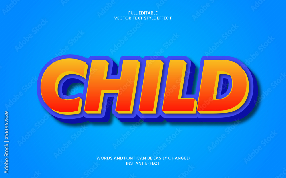 Obraz premium Child Text Effect