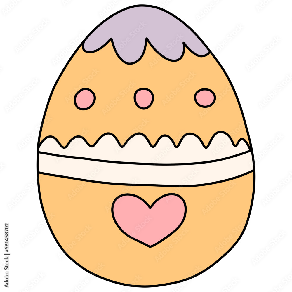 Cute Easter Egg, Bunny Easter Hunt Egg, Easter Elements Cute Easter Egg, Bunny Easter Hunt Egg, Easter Elements
