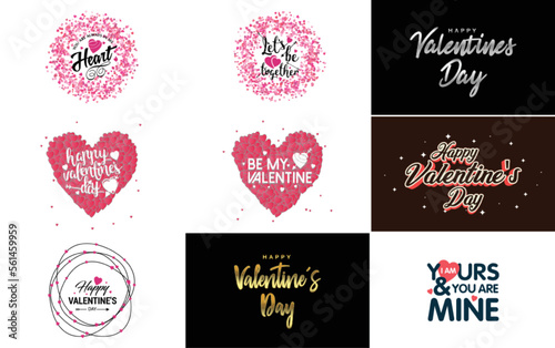 Red flat design Valentine s Day label pack